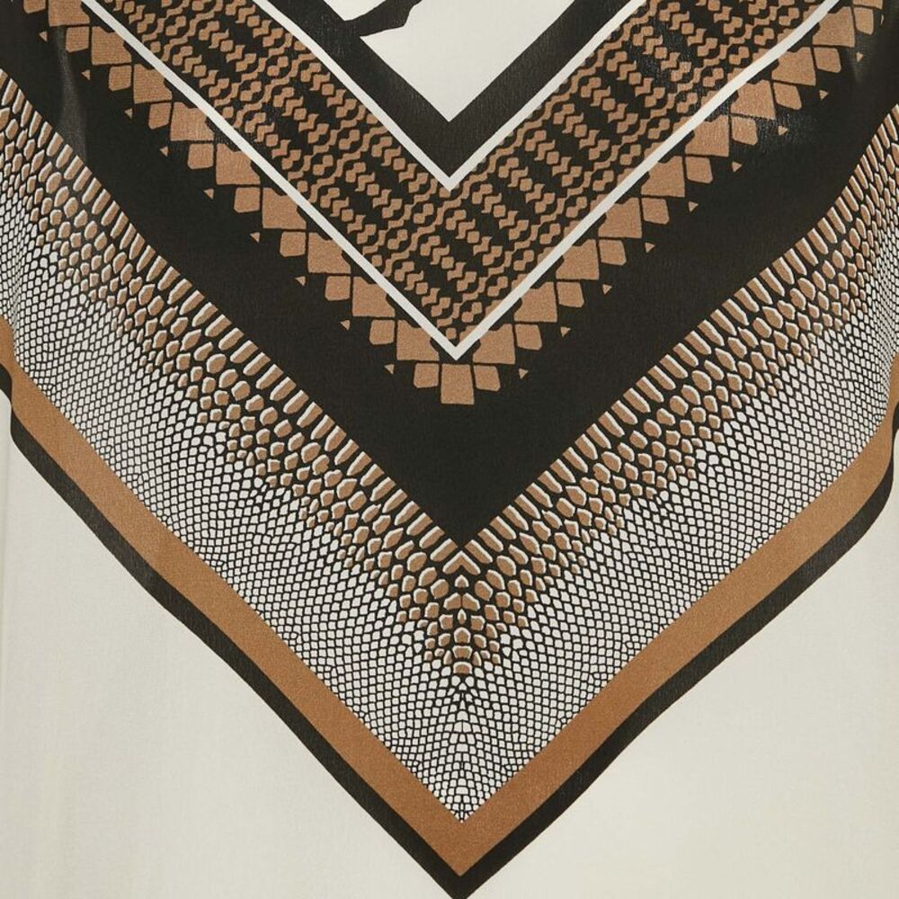 Roberto Cavalli White Printed Silk Short Sleeve Top M - Picture 3 of 4